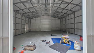 30' x 35' x 12' Pewter & Charcoal Metal Garage